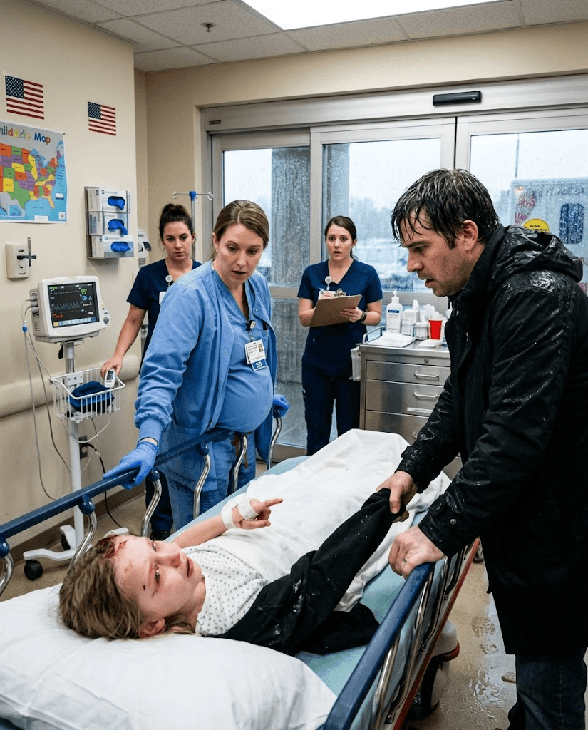 His Injured Daughter Pointed At The Doctor’s Baby Bump In The ER-jeslyn_