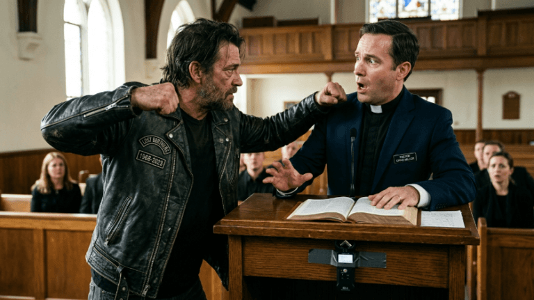 The Recorder Under The Pulpit: The Pastor Spoke Of The Will At The Funeral… Until The Biker Reached Beneath The…